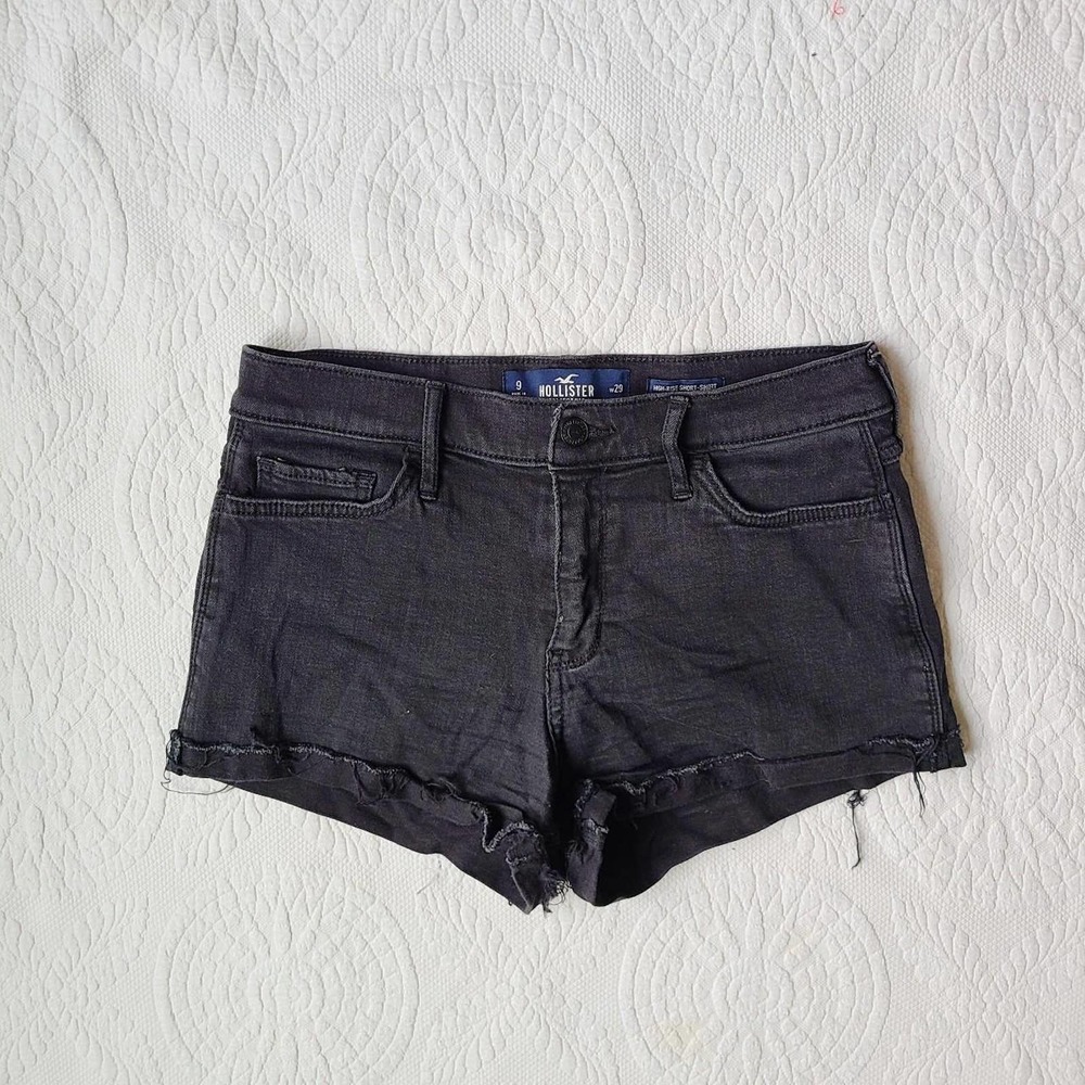 Hollister Black Mini Stretch Jean Shorts